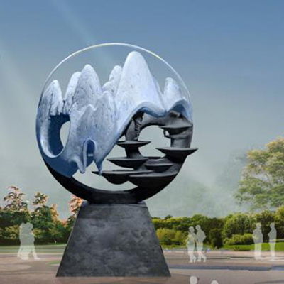 城市空间的奇思妙想 定制玻璃钢彩绘抽象雕塑点亮城市广场景观